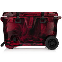BrüTank 55-Quart Rolling Cooler | Red & Black Swirl